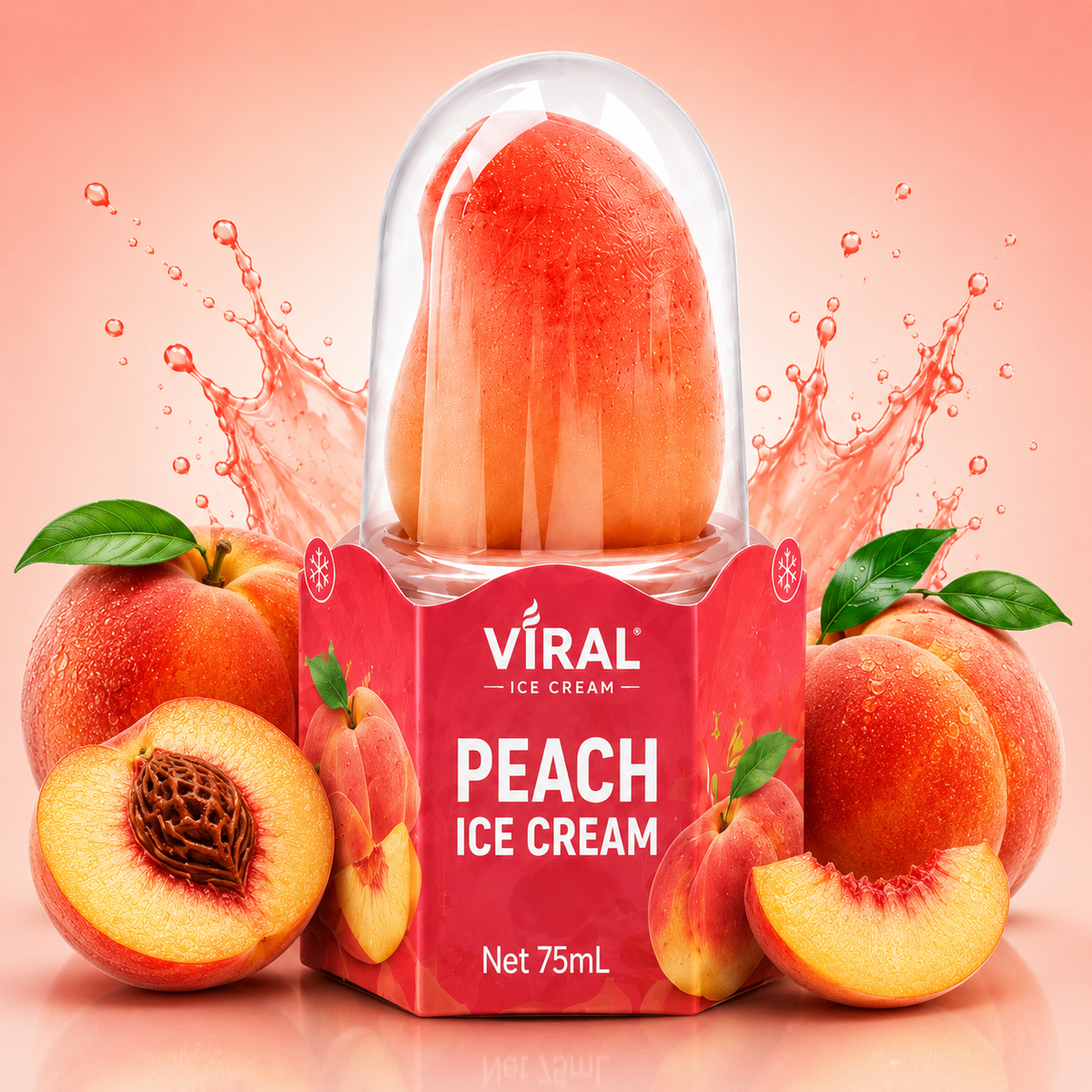 Peach Viral Ice Cream